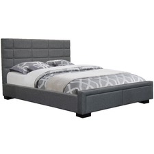 Grey Amber Fabric Storage Bed Frame