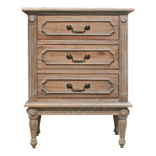 Toulouse 3 Drawer Bedside Table