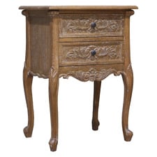 French Provincial Louis Bedside Table