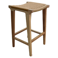 66cm Ellesha Timber & Nylon Outdoor Barstool