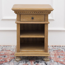 Caine Indonesian Oak Wood 1 Drawer Bedside Table