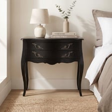 French Provincial Chateaux 2 Drawer Bedside Table