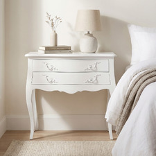 French Provincial Chateaux 2 Drawer Bedside Table