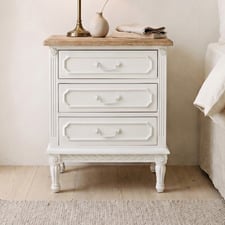 Toulouse 3 Drawer Bedside Table