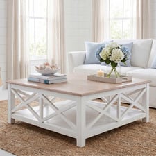Hamptons Square Mindi Wood Coffee Table