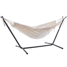 Fringe Deluxe Cotton Double Hammock with Stand