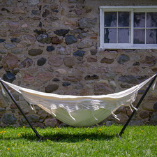 Fringe Deluxe Cotton Double Hammock with Stand