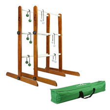 10 Piece Pine Wood Outdoor Ladder Golf Game Set