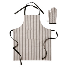 2 Piece Macedon Cotton Apron & Oven Mitt Set