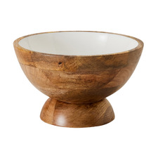 Palermo Mango Wood Footed Serving Bowl