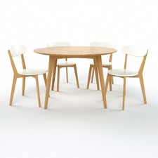 Oslo Oak Round 5 Pce Dining Set