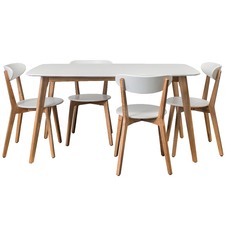 White Oslo 5 piece Dining Set