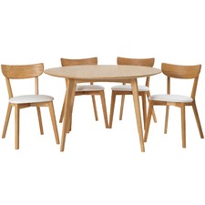 4 Seater Round Fjord Dining Table & Chair Set