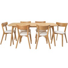 6 Seater Rectangular Fjord Dining Table & Chair Set