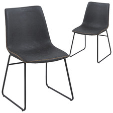 Regus Faux Leather Dining Chairs (Set of 2)