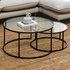 2 Piece Coco Round Nesting Coffee Table Set