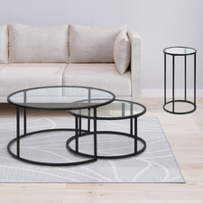 3 Piece Coco Round Nesting Coffee & Side Table Set