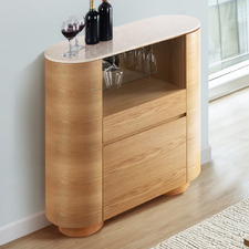 Maybury Turkish Rose Marble Wine Cabinet