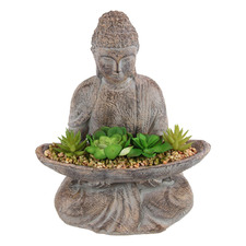 Buddha Holding Succulents Statue