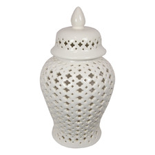 White Moroccan Temple Jar