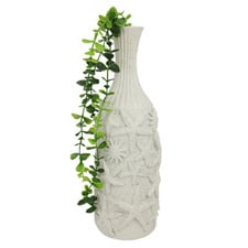 White Paloma Starfish Polyresin Vase