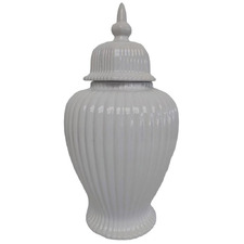 White Ripple Ria Dolomite Urn