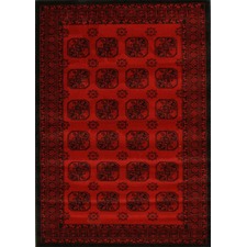 Samatra Traditional Persian Style Red Black Rug