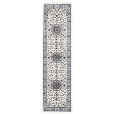 Medallion Runner White with White Border