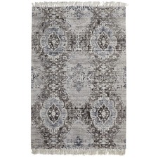 Elinor Scandinavian Style Viscose and Cotton Charcoal Rug