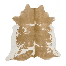 Beige & White Cow Hide Rug