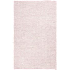 Pink & White Felted Wool Scandi Rug