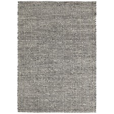 Carlos Felted Wool Rug Black Natural