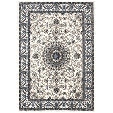 Medallion Rug White with White Border