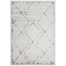Silver & Grey Diamond Rug