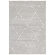 Silver Grey & Ivory Soft Moroccan-Style Rug