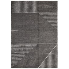 Charcoal & White Soft Metro Contemporary Rug