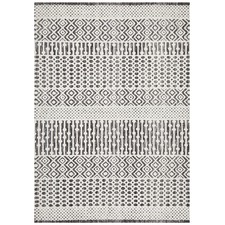 Ivory & Charcoal Distressed Rug