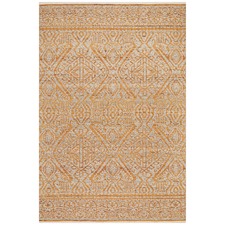 Rust Orange & Linen Hand-Woven Modern Tribal Rug