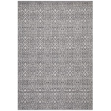 Graphite & Silver Hand-Woven Modern Tribal Rug