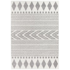 Lena Grey Power Loomed Modern Rug