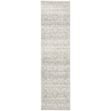 Oxus Silver & Grey Power Loomed Modern Runner