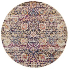 Zaire Colourful Power Loomed Modern Round Rug