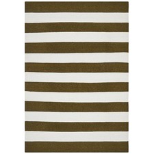 Earthy Flat Weave Stripe Rug