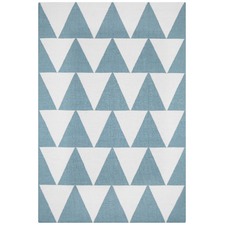 Pyramid Flat Weave Rug Blue