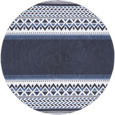 Navy Naval Hand Braided Cotton Rug