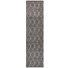 Black & Natural Trellis Flat-Woven Indoor/Outdoor Rug