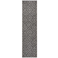 Black & Natural Diamonds Flat-Woven Indoor/Outdoor Rug