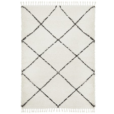 Monochrome Nahla Fringed Rug