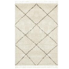 Natural Tan & Brown Nahla Fringed Rug