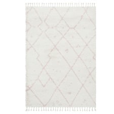 Ivory & Pink Samira Fringed Rug